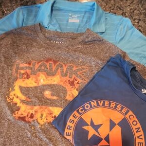 Tony Hawk Kids Flaming Graphic Tee - Gray and Orange